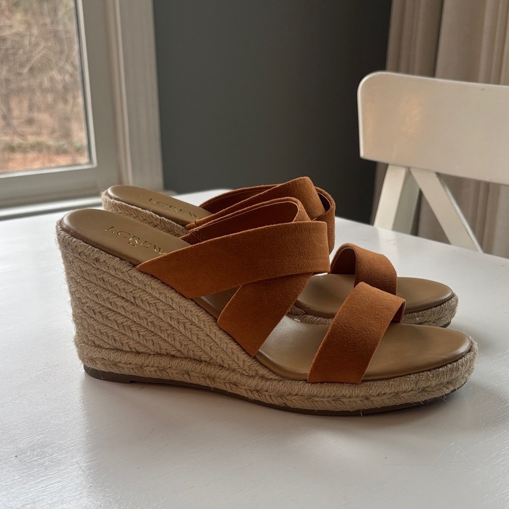 J. Crew Women's Brown Espadrille Sandals - New